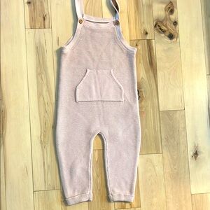 Organic Pink Knit Overalls for Kids